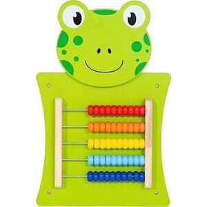 NEW Viga Frog Activity Wall Panel Montessori Sensory Wall Toy Abacus